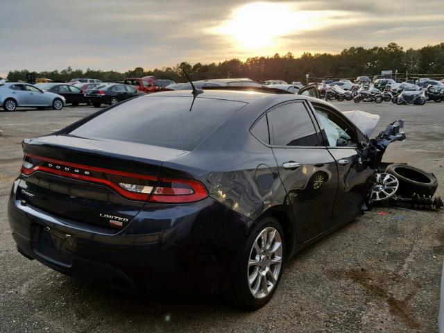 1C3CDFCH8DD703774 - 2013 DODGE DART LIMIT GRAY photo 4