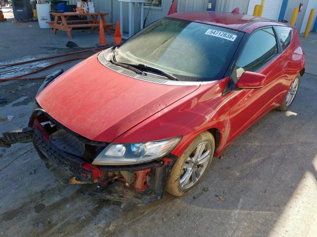 JHMZF1D4XBS006712 - 2011 HONDA CR-Z RED photo 2