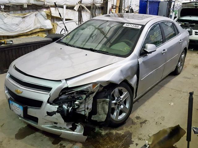 1G1ZC5E00AF285830 - 2010 CHEVROLET MALIBU 1LT SILVER photo 2