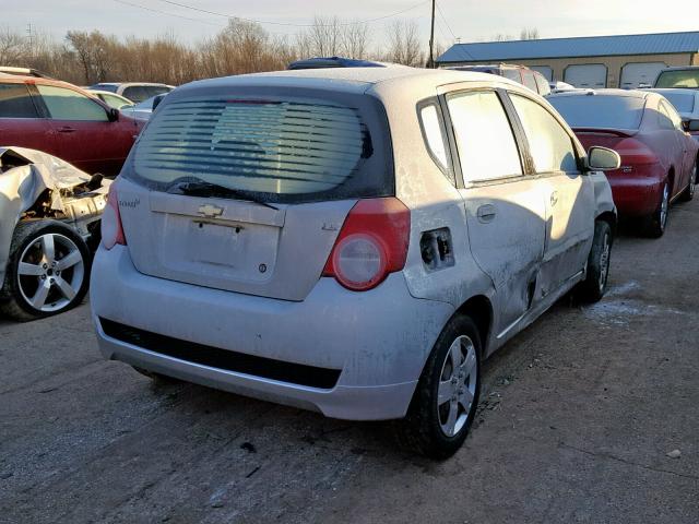 KL1TD66E49B637733 - 2009 CHEVROLET AVEO LS GRAY photo 4