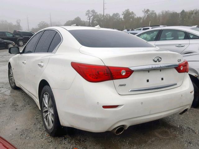 JN1BV7AR2EM682298 - 2014 INFINITI Q50 BASE WHITE photo 3