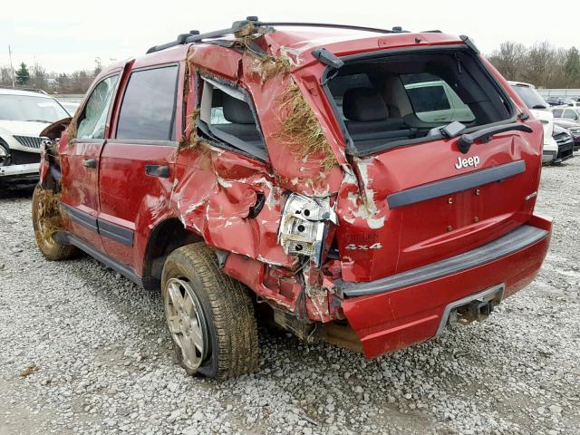 1J4GR48K85C651099 - 2005 JEEP GRAND CHER RED photo 3