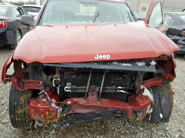 1J4GR48K85C651099 - 2005 JEEP GRAND CHER RED photo 7