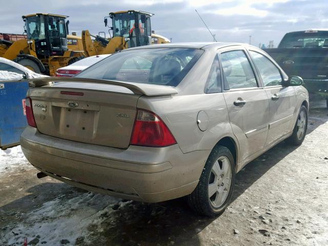 1FAFP34N86W132190 - 2006 FORD FOCUS ZX4 BEIGE photo 4