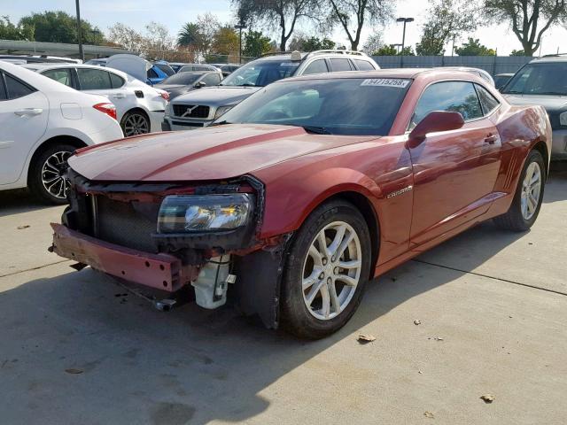 2G1FA1E38E9167566 - 2014 CHEVROLET CAMARO LS RED photo 2