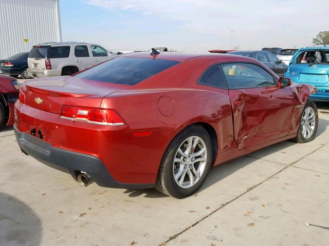 2G1FA1E38E9167566 - 2014 CHEVROLET CAMARO LS RED photo 4