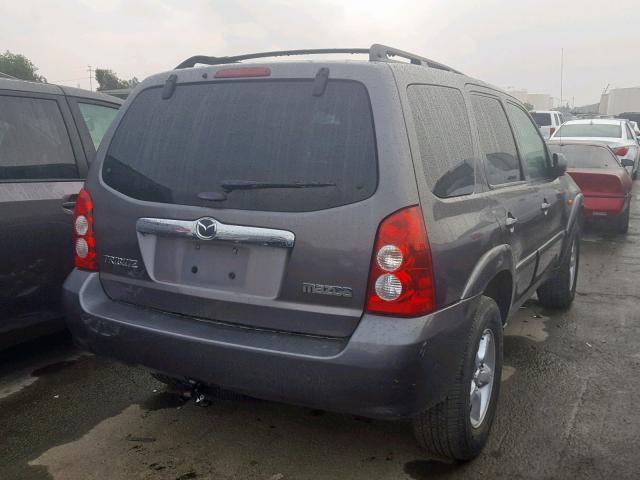 4F2CZ96185KM05316 - 2005 MAZDA TRIBUTE S GRAY photo 4