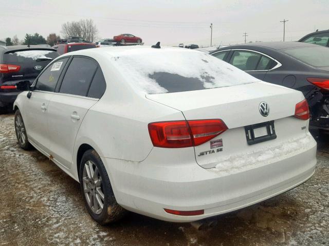 3VWLA7AJ9FM251032 - 2015 VOLKSWAGEN JETTA TDI WHITE photo 3