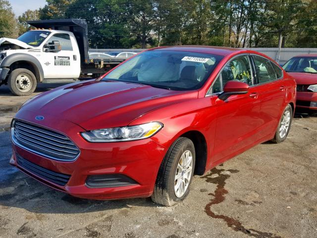 3FA6P0G79GR323679 - 2016 FORD FUSION S RED photo 2