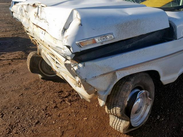 F10GCK08612 - 1972 FORD F100 WHITE photo 9