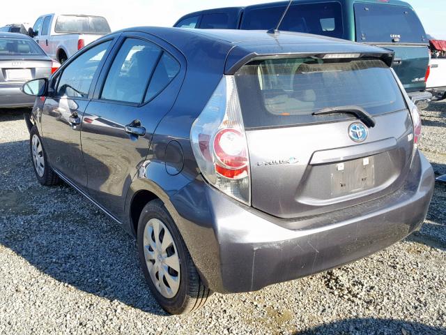 JTDKDTB3XE1570692 - 2014 TOYOTA PRIUS C GRAY photo 3