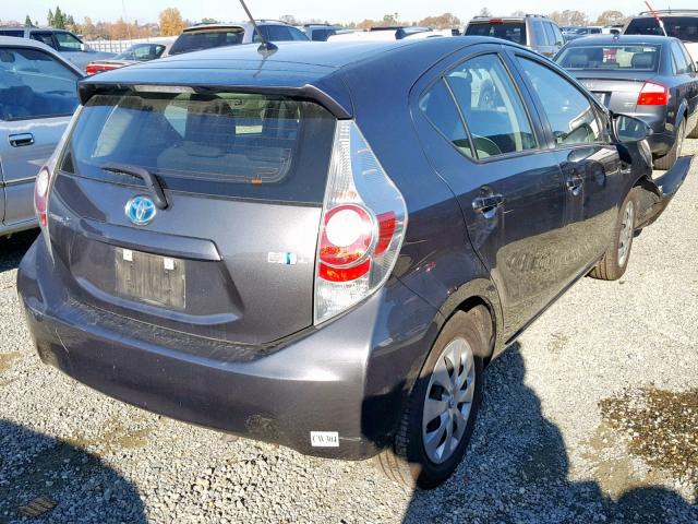 JTDKDTB3XE1570692 - 2014 TOYOTA PRIUS C GRAY photo 4