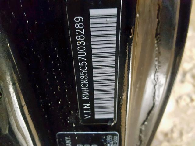 KMHCN35C57U038289 - 2007 HYUNDAI ACCENT BAS BLACK photo 10