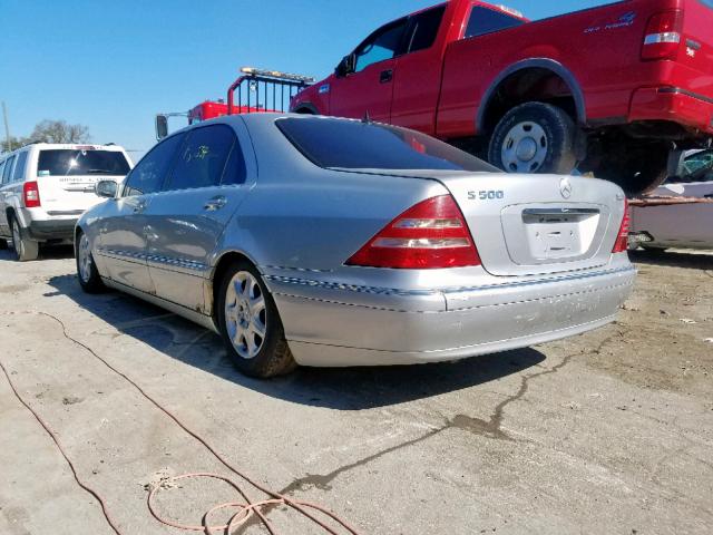 WDBNG75J82A225189 - 2002 MERCEDES-BENZ S 500 SILVER photo 3