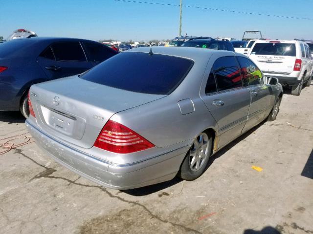 WDBNG75J82A225189 - 2002 MERCEDES-BENZ S 500 SILVER photo 4