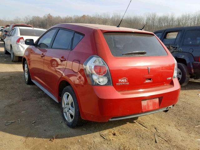 5Y2SP67849Z411980 - 2009 PONTIAC VIBE RED photo 3