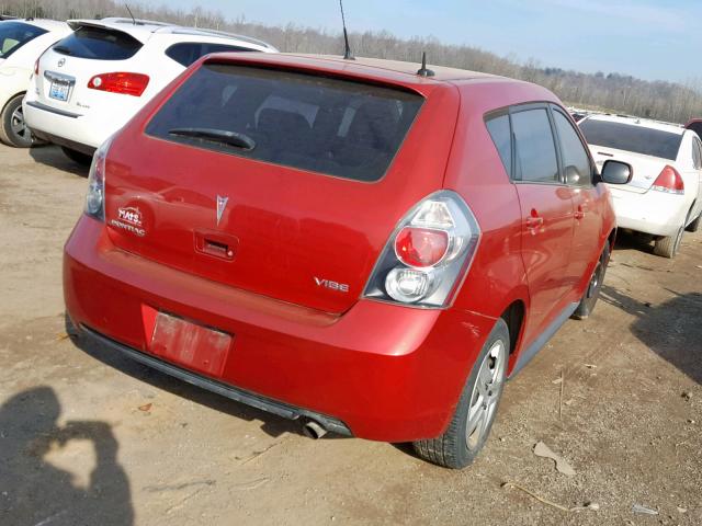 5Y2SP67849Z411980 - 2009 PONTIAC VIBE RED photo 4