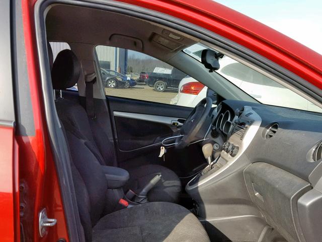 5Y2SP67849Z411980 - 2009 PONTIAC VIBE RED photo 5