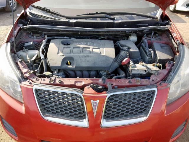 5Y2SP67849Z411980 - 2009 PONTIAC VIBE RED photo 7