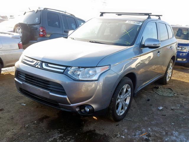 JA4AZ3A3XEZ005353 - 2014 MITSUBISHI OUTLANDER GRAY photo 2