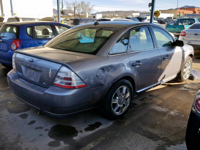 1FAHP24W88G138709 - 2008 FORD TAURUS SEL SILVER photo 4