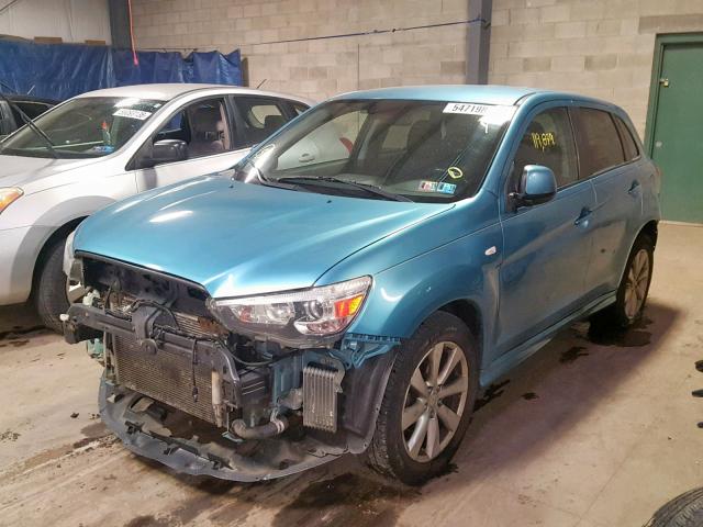 JA4AR4AU6CZ001098 - 2012 MITSUBISHI OUTLANDER TEAL photo 2