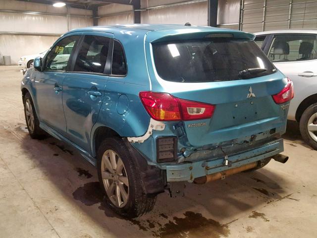 JA4AR4AU6CZ001098 - 2012 MITSUBISHI OUTLANDER TEAL photo 3