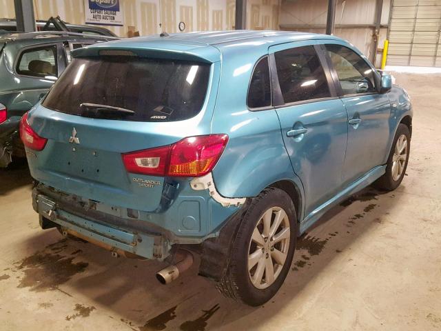 JA4AR4AU6CZ001098 - 2012 MITSUBISHI OUTLANDER TEAL photo 4