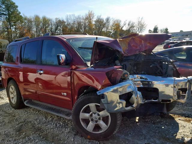 5N1AA08A35N734460 - 2005 NISSAN ARMADA SE RED photo 1