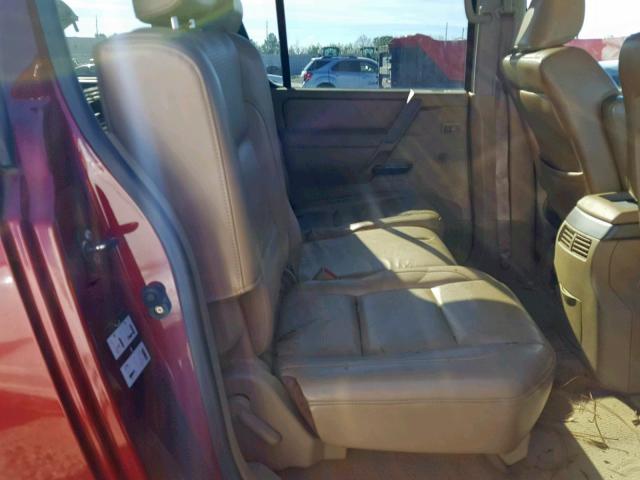 5N1AA08A35N734460 - 2005 NISSAN ARMADA SE RED photo 6