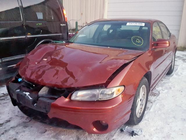 1G2WP52K32F289252 - 2002 PONTIAC GRAND PRIX BURGUNDY photo 2