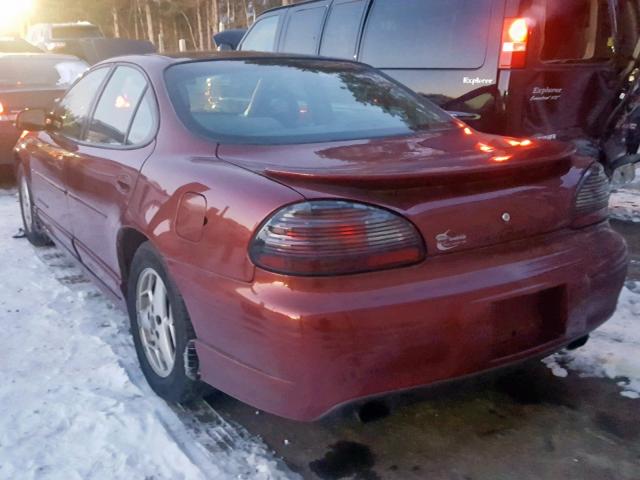 1G2WP52K32F289252 - 2002 PONTIAC GRAND PRIX BURGUNDY photo 3