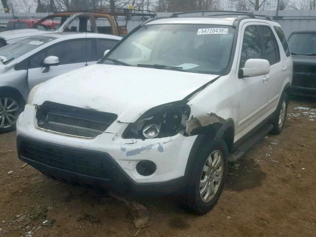 JHLRD78935C061262 - 2005 HONDA CR-V SE WHITE photo 2