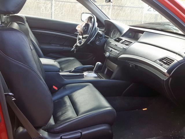 1HGCS2B82BA005348 - 2011 HONDA ACCORD EXL RED photo 5