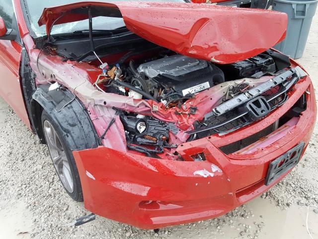 1HGCS2B82BA005348 - 2011 HONDA ACCORD EXL RED photo 9