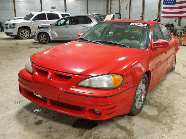 1G2NW52E51C195950 - 2001 PONTIAC GRAND AM G RED photo 2