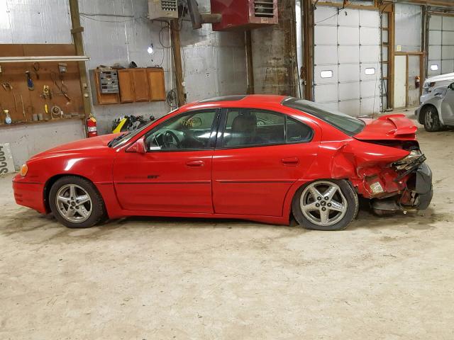 1G2NW52E51C195950 - 2001 PONTIAC GRAND AM G RED photo 9