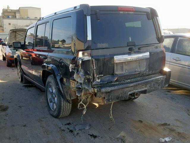 1J8HH58N96C144476 - 2006 JEEP COMMANDER BLACK photo 3
