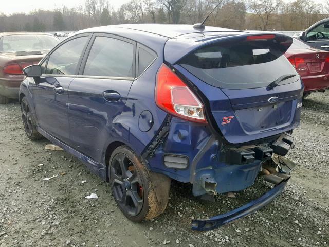 3FADP4GXXGM138245 - 2016 FORD FIESTA ST BLUE photo 3