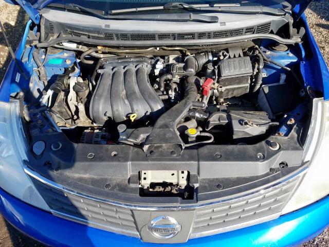 3N1BC13E97L381134 - 2007 NISSAN VERSA S BLUE photo 7