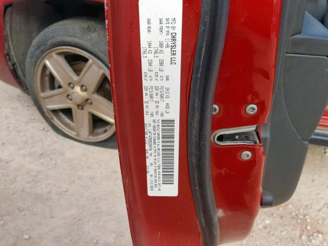 1J4FT47B99D200794 - 2009 JEEP COMPASS SP RED photo 10