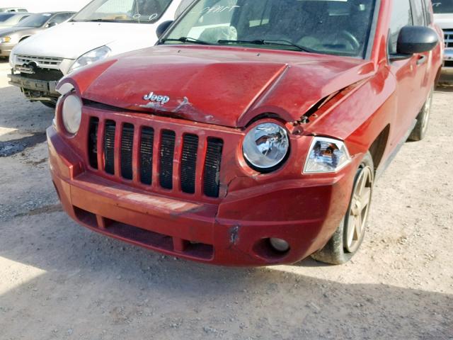 1J4FT47B99D200794 - 2009 JEEP COMPASS SP წითელი ფოტო 9