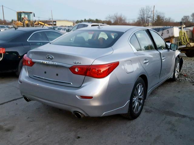 JN1BV7AR8EM687134 - 2014 INFINITI Q50 BASE SILVER photo 4