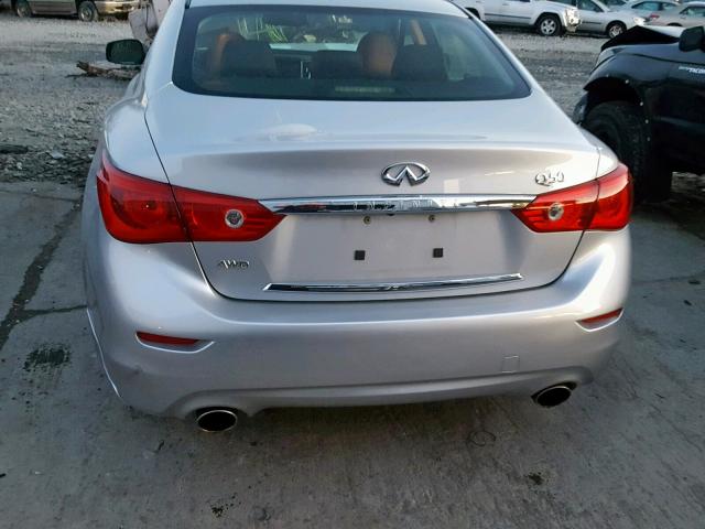 JN1BV7AR8EM687134 - 2014 INFINITI Q50 BASE SILVER photo 9