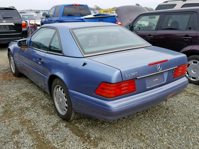 WDBFA63F6VF153351 - 1997 MERCEDES-BENZ SL 320 BLUE photo 3