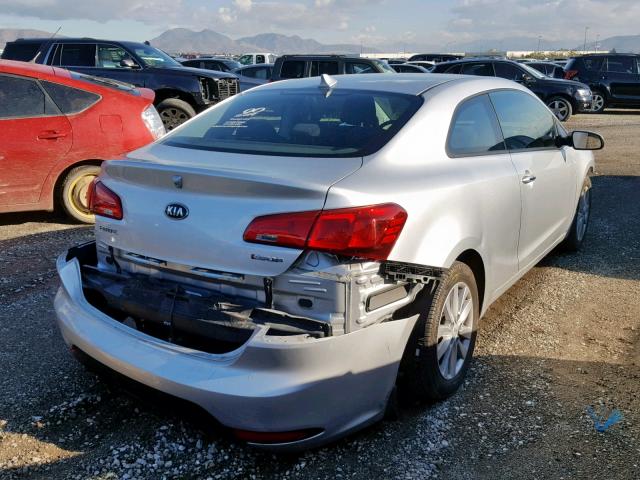 KNAFX6A8XE5237552 - 2014 KIA FORTE EX SILVER photo 4