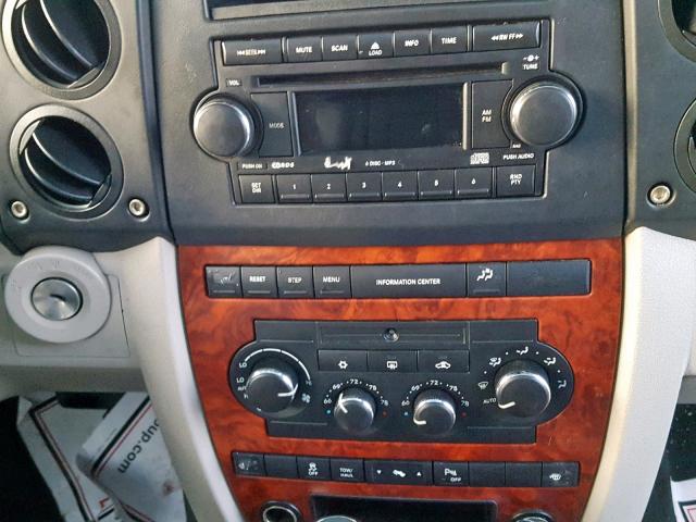 1J8HG58296C233506 - 2006 JEEP COMMANDER GRAY photo 9