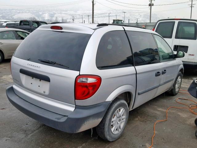 1D4GP25R67B205627 - 2007 DODGE CARAVAN SE SILVER photo 4