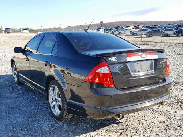 3FAHP0KC9AR354242 - 2010 FORD FUSION SPO BLACK photo 3