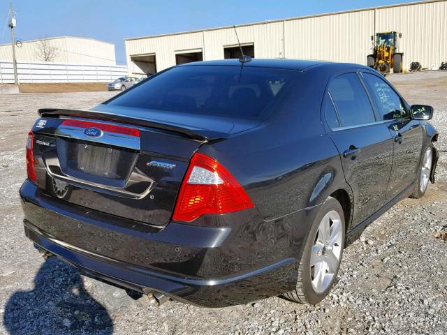 3FAHP0KC9AR354242 - 2010 FORD FUSION SPO BLACK photo 4